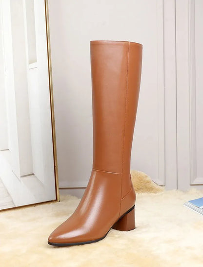 מגפי נשים "מרטין" עקב גבוהה - נעלי אביגיל