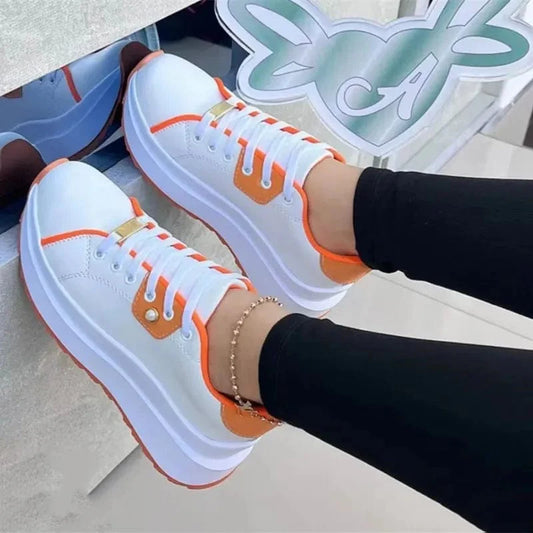 נעלי "ברונו" סניקרס מעוצבות קולקציית 2024 - נעלי אביגיל כתום / 36