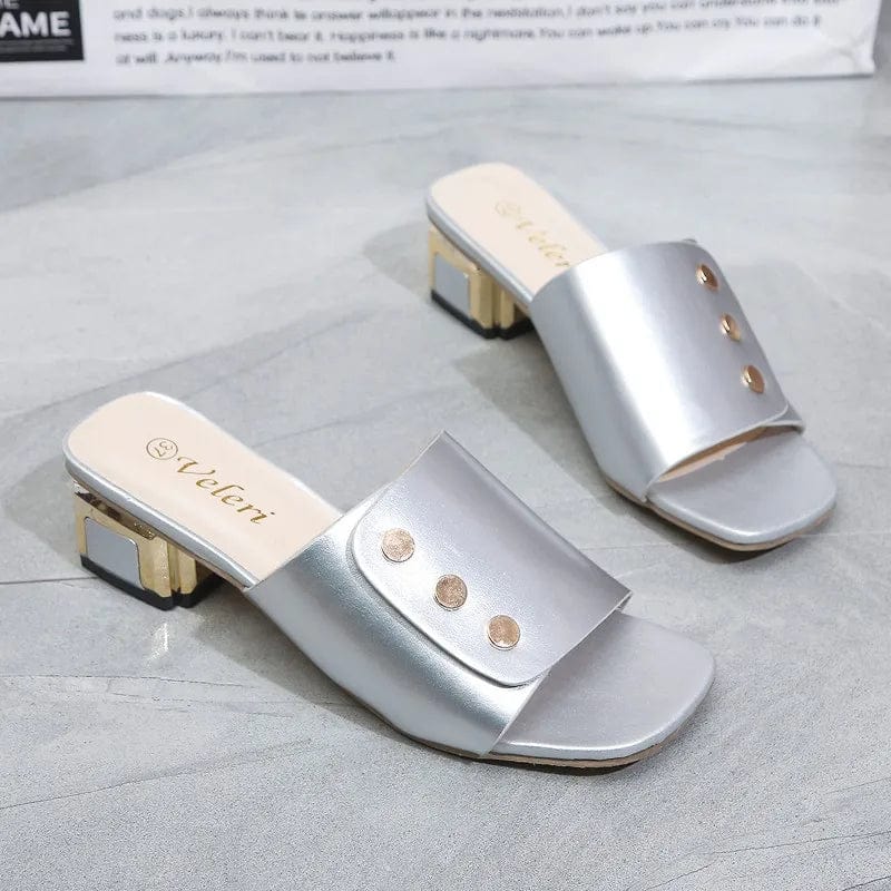 כפכפי עקב "ולרי" במבחר צבעים - נעלי אביגיל