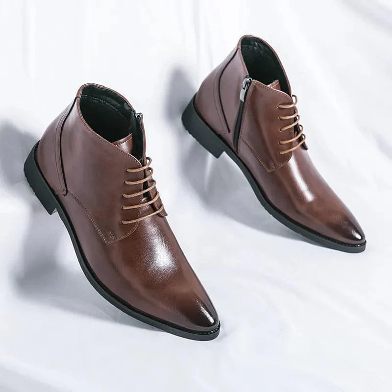 מגפי קרסול "אוסקר" וינטג' בעיצוב בריטי מודרני - נעלי אביגיל