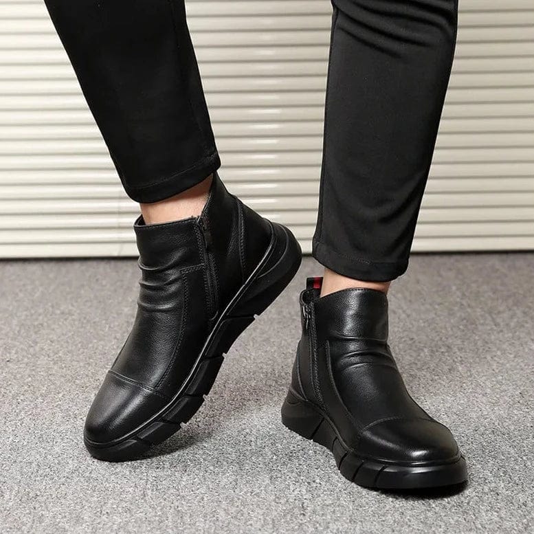 מגף קרסול דמוי עור בעיצוב מודרני קולקציה חדשה 2024 - נעלי אביגיל