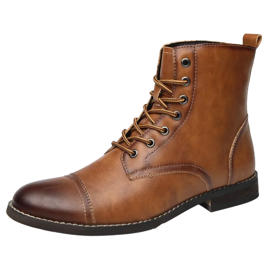 נעלי עור "מרטין" בעיצוב רטרו איטלקי - נעלי אביגיל חום / 47