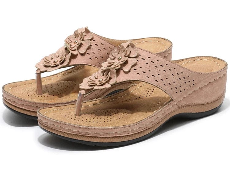 נעלי אצבע "פלורנס" בעיצוב פרחוני - נעלי אביגיל