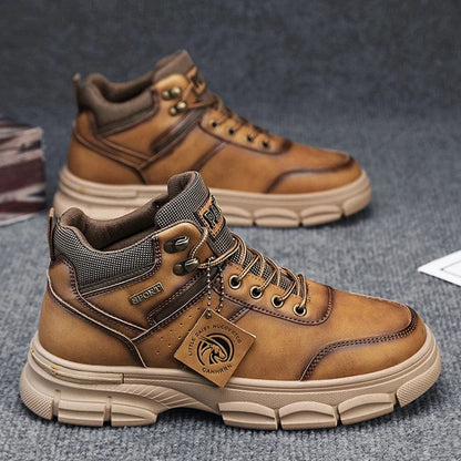 נעלי מעצבים "Rubber" מעור מלאכותי איכותי - נעלי אביגיל חום-צהוב / 39