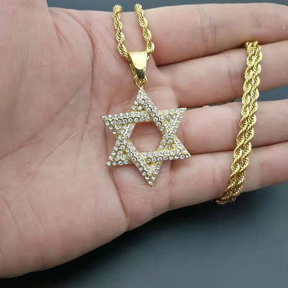 מגן דוד 'יהלום המלך' בצבע זהב