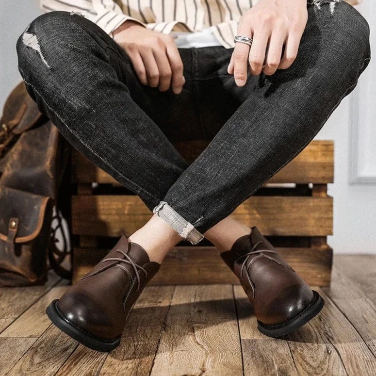 נעלי צ'לסי מעור מעובד ואיכותי - נעלי אביגיל