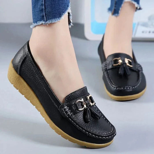 נעלי "Loafer" מוקסינים קולקציית 2024 סוליה דקה - נעלי אביגיל שחור / 35