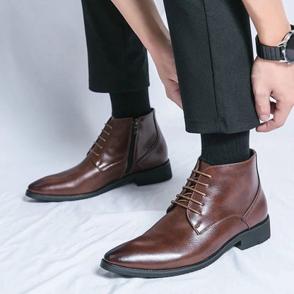 מגפי קרסול "אוסקר" וינטג' בעיצוב בריטי מודרני - נעלי אביגיל