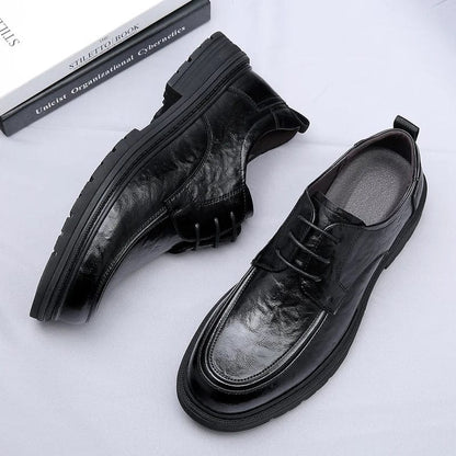 נעלי עור "אוסקר לוק" סוליה עבה עיצוב בריטי - נעלי אביגיל