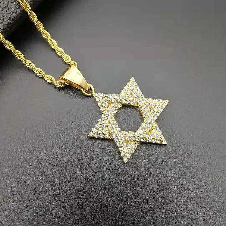 מגן דוד 'יהלום המלך' בצבע זהב