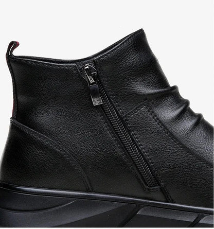 מגף קרסול דמוי עור בעיצוב מודרני קולקציה חדשה 2024 - נעלי אביגיל