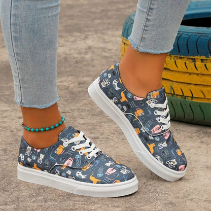 נעלי סניקרס "קאנבה" בעיצוב ייחודי סוליה שטוחה - נעלי אביגיל