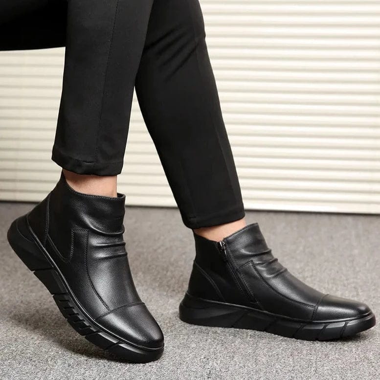 מגף קרסול דמוי עור בעיצוב מודרני קולקציה חדשה 2024 - נעלי אביגיל