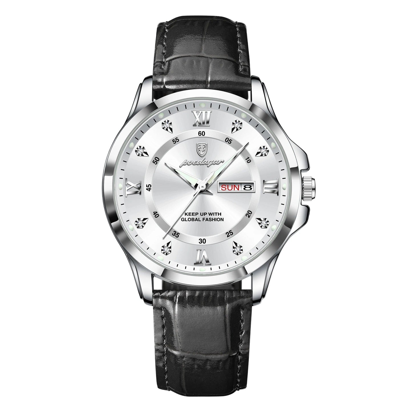 שעון קוורץ 'Dister' עם רצועת עור