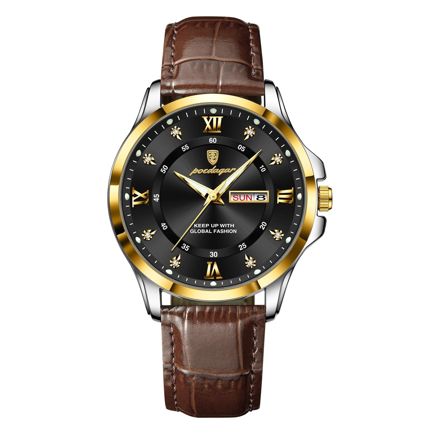 שעון קוורץ 'Dister' עם רצועת עור